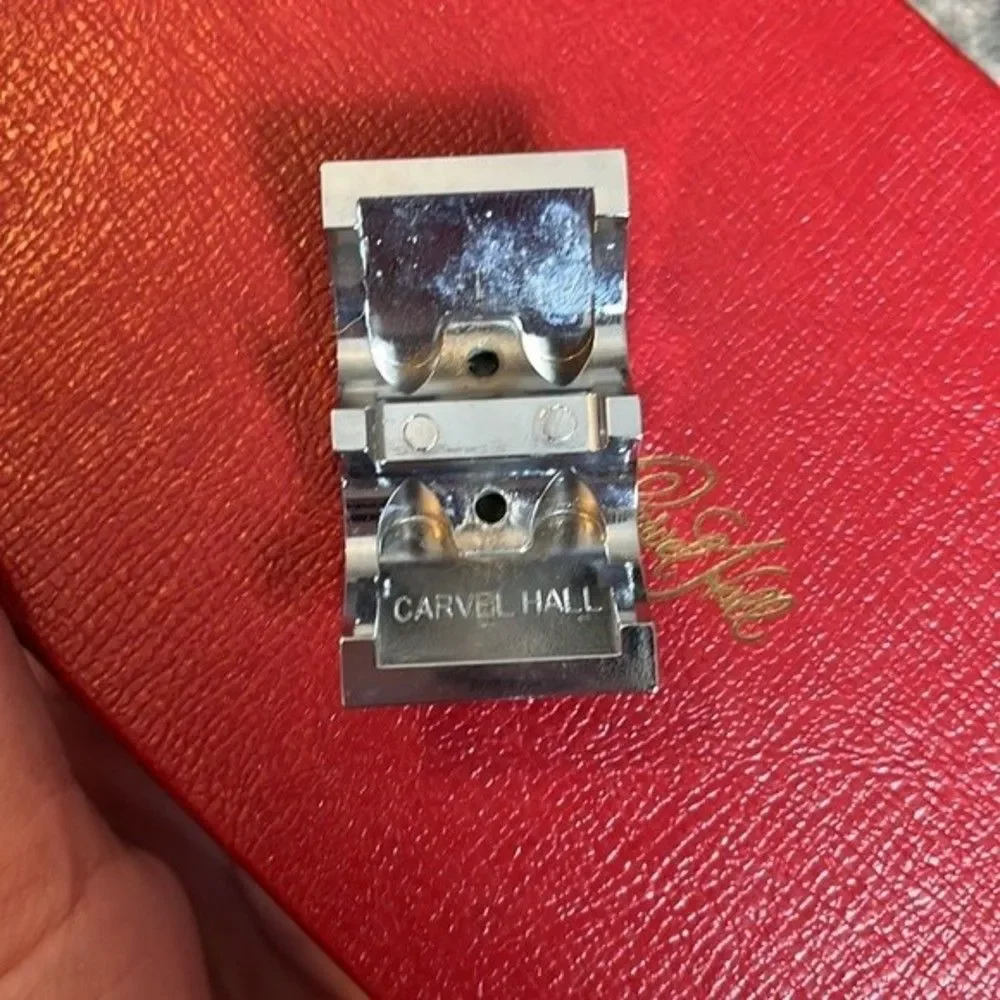 Carvel Hall Vintage Silver Tone Knife Caddy Set